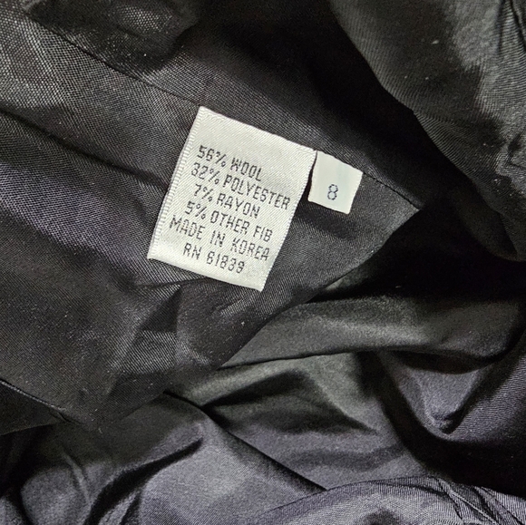 Vintage Rickie Freeman for Teri Jon Saks gray black leopard print wool skirt set - Picture 12 of 12